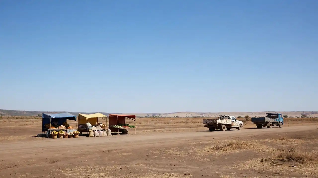Image 1: African border market
