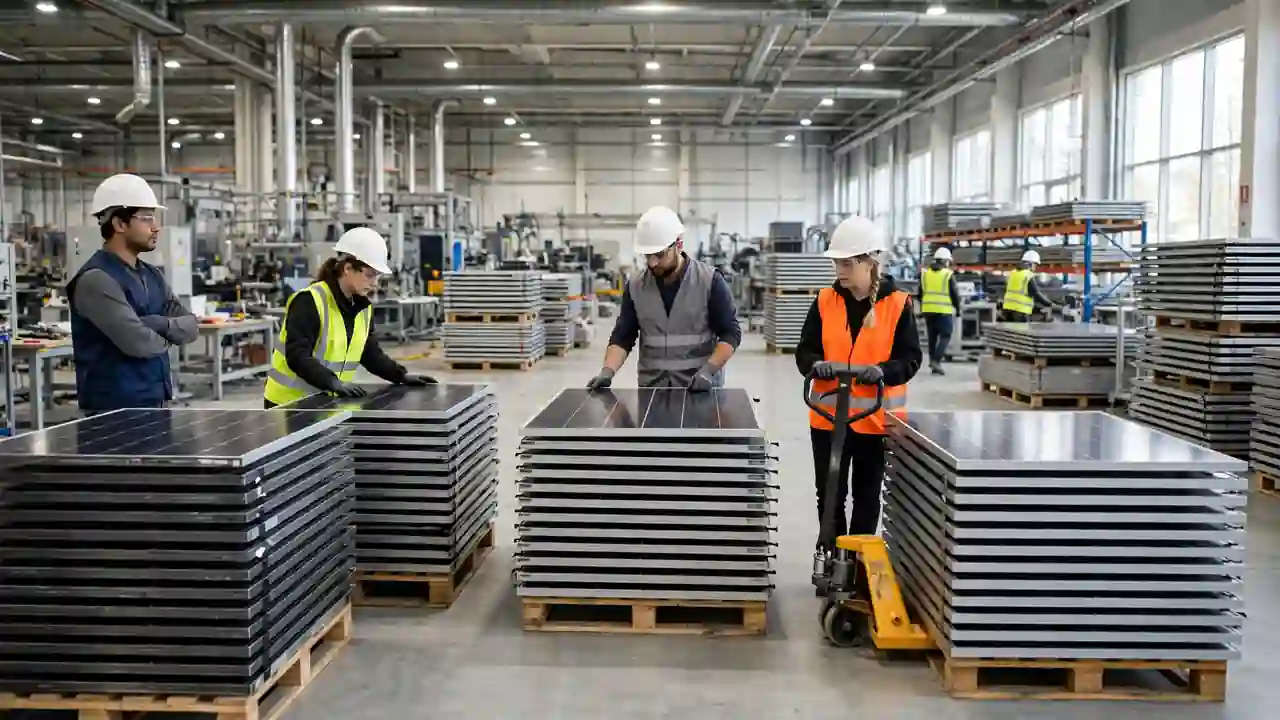 Image 4: Solar panel factory