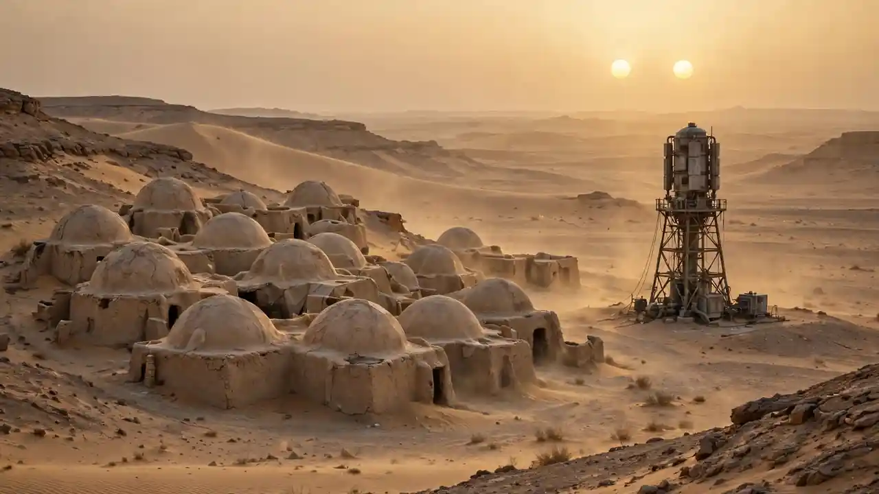 Domed desert dwellings in Tunisia's Sahara, the real-world Tatooine film location