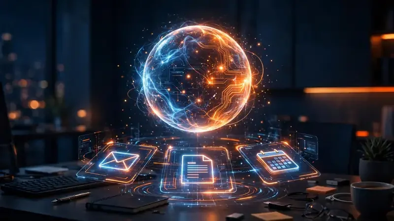 Google Gemini agent AI coworker assisting with office work