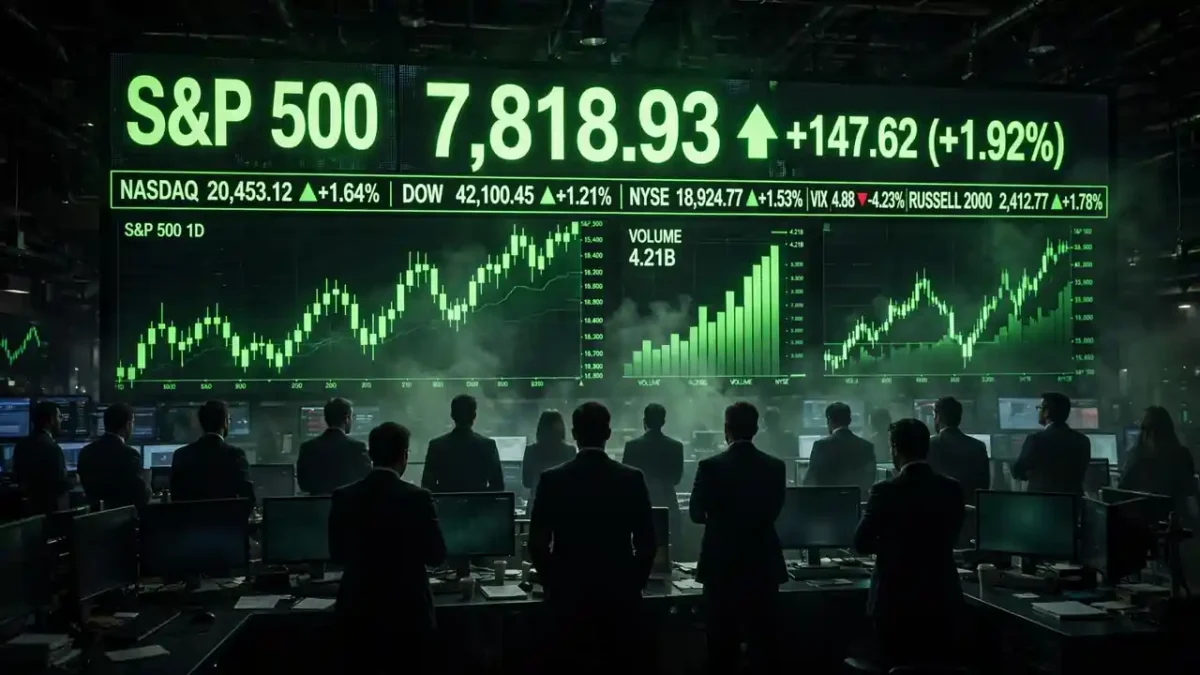 S&P 500 Hits Record 7,819 as AI Giants Mask a Narrowing Rally