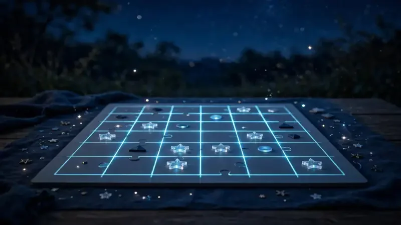 Order of the Sinking Star puzzle game artwork with grid patterns