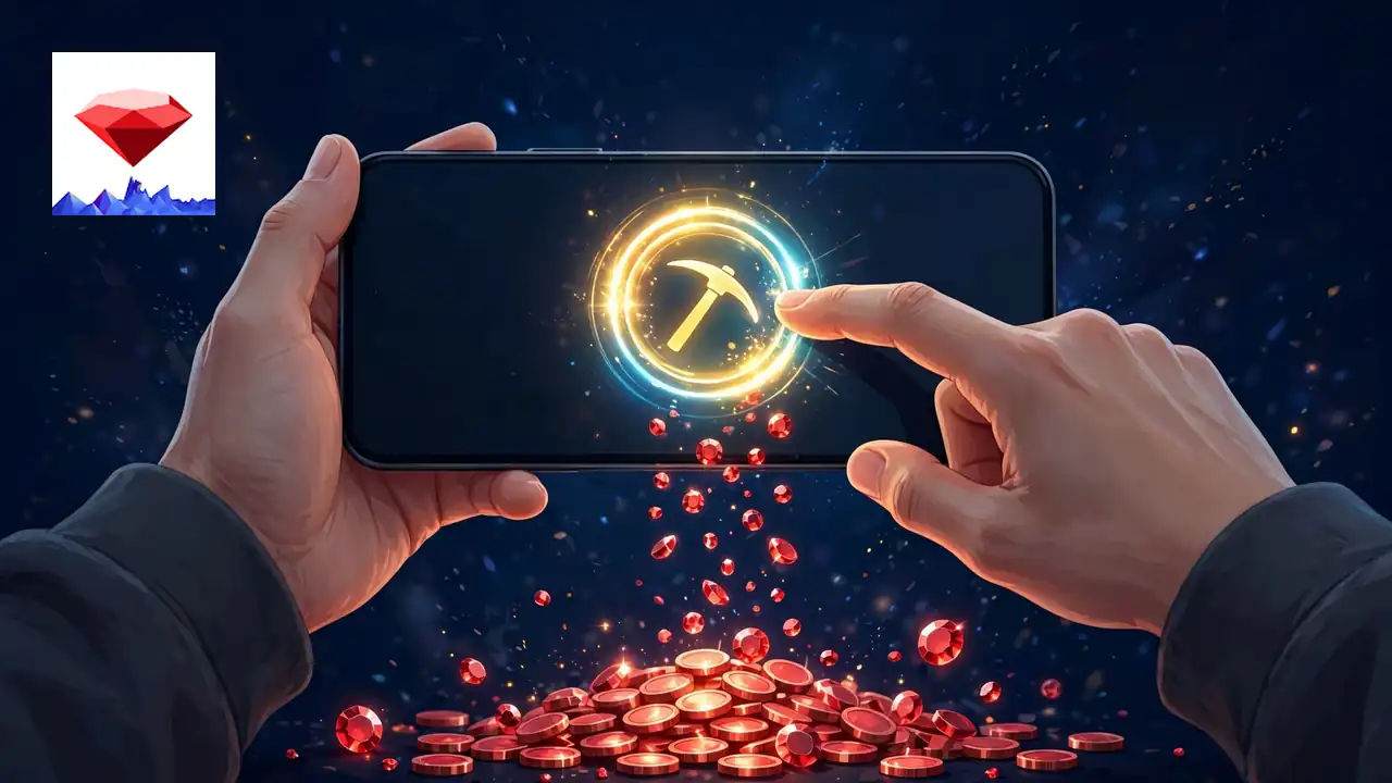 Rubi Block daily mining tap once every 24 hours guide